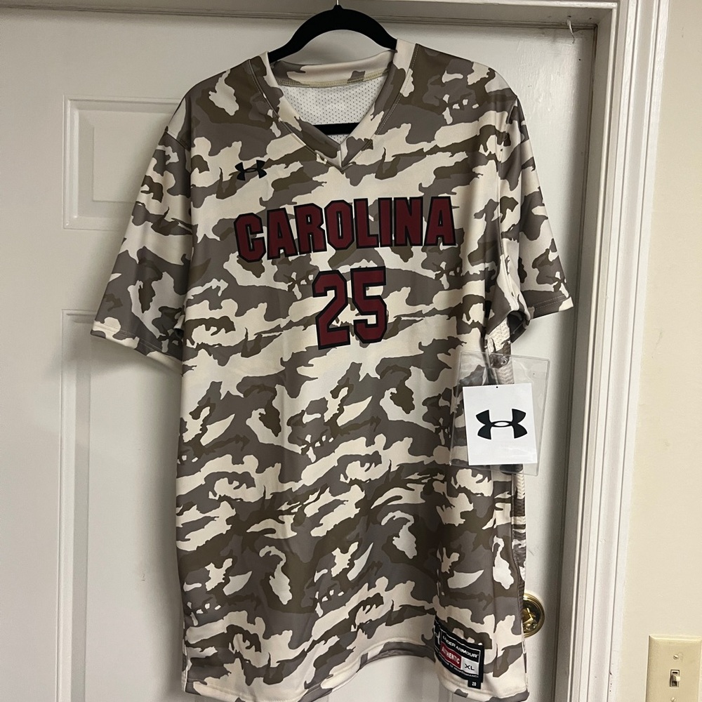 south carolina gamecocks baseball camo jersey XL